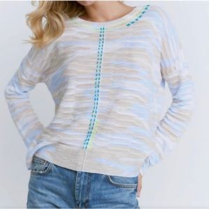 Lisa Todd Flashback Crew Neck Long Sleeves Sweater in Multicolor S